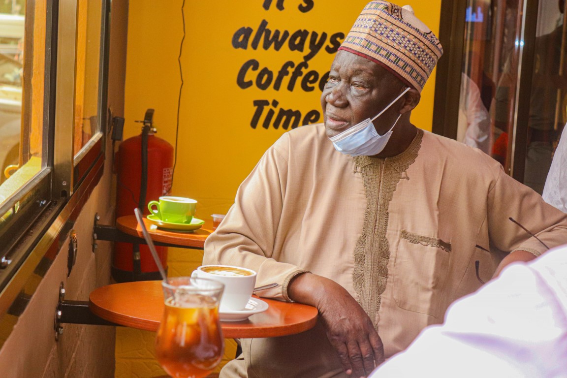 H.E AYANG Luc, Board chairman of NCCB  at the NCCB Coffee House in Akwa